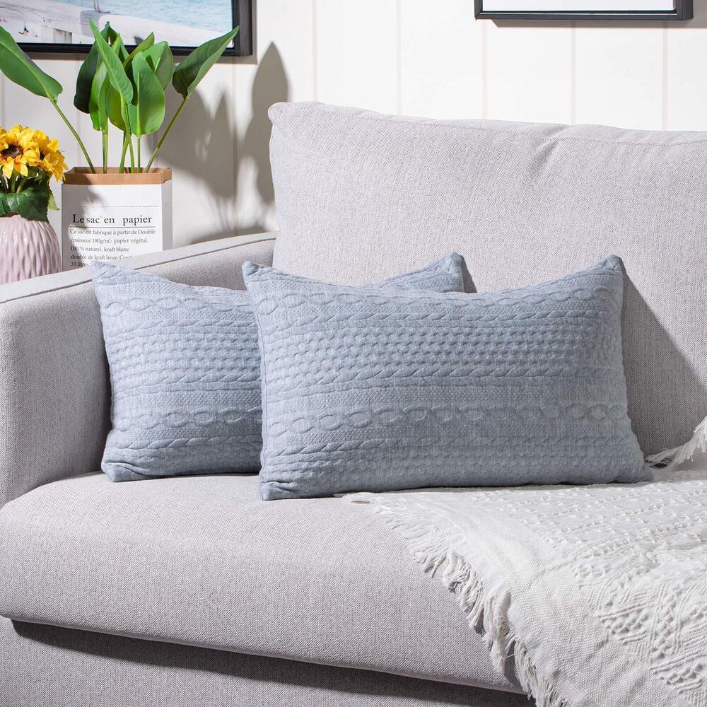 3448 Pack of 2 Lumbar Super Soft Decorative Throw Pillow Covers Set Cushion